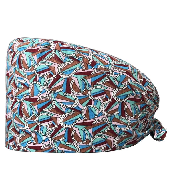 Fgnfyis Cute Patterned Cap for Doctors and Beauty Adjustable and Comfortable Design Green