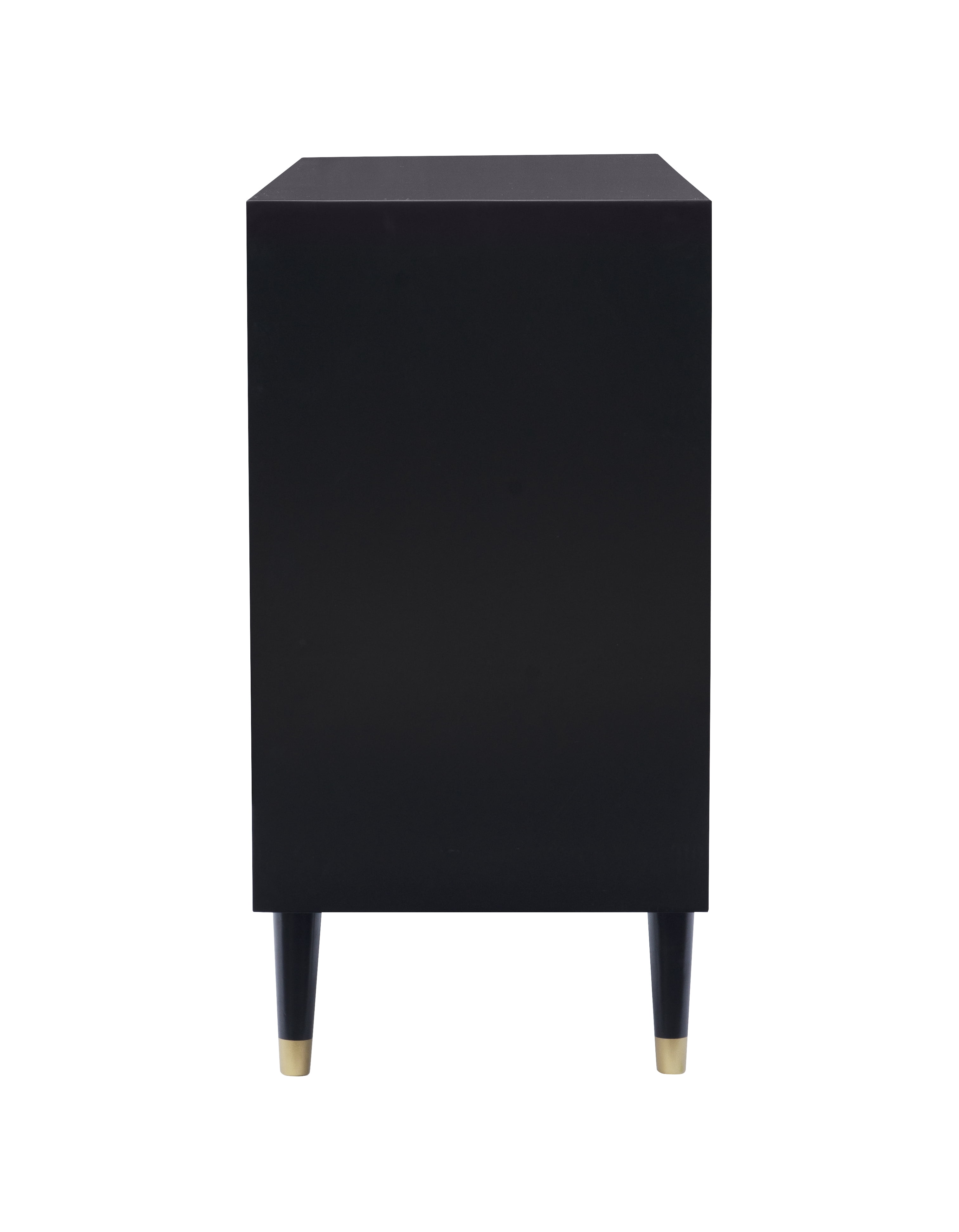 Linon Ginzel Mid-Century Modern 6-Drawer Dresser, Black