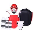 thumbnail image 3 of Equipo de entrenamiento de Taekwondo, protectores de brazos, casco de boxeo, protectores de piernas para práctica de entrenamiento, casco de boxeo par Altura 170 a 190cm, 3 of 8