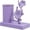 A004- Purple, variant on Creative Vintage Pen Holder, Light Luxury High - end Desktop Organizer with Iron Plum Blossom Design, for American - style Desks,' Study Rooms, Office Spaces, as a Gift