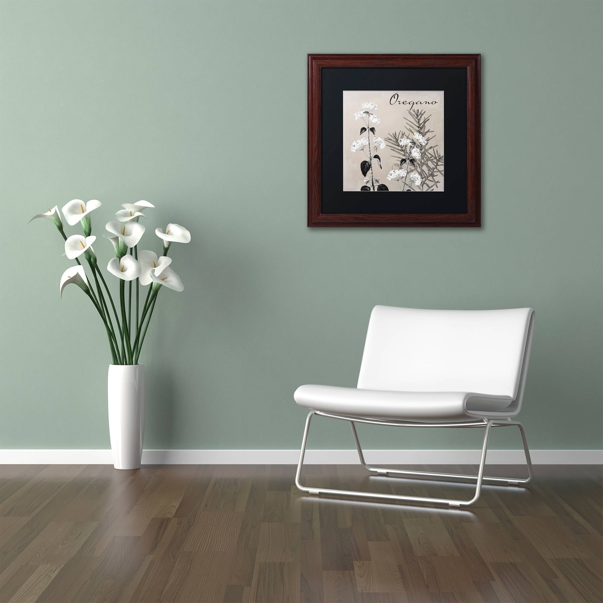 Trademark Fine Art "Flowering Herbs II" Canvas Art by Color Bakery Black Matte, Wood Frame