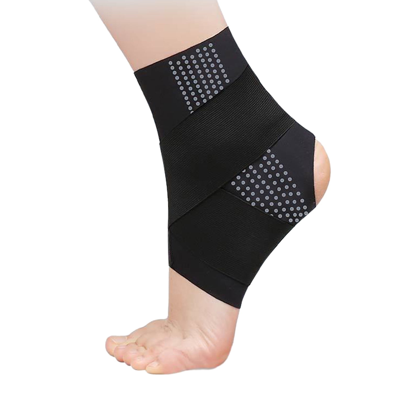 Opolski Ankle Brace Open Heel Ankle Support Ankle Support Stabilizer Elastic Breathable Compression Strap for Arthritis Tendonitis Plantar for Football Skin
