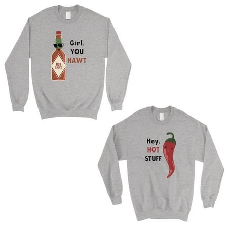 Hot Sauce & Chili Pepper Matching Sweatshirt Pullover For