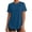 #0105-Navy, variant on Uootdi Casual Tees for Women Crew Neck Short Sleeve Curved Hem Tops Loose Fit Lightweight Comfy Daily Wear Shirts Gift
