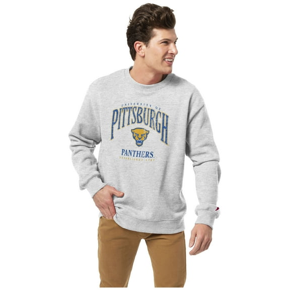 Men's-League Collegiate Wear  Heather Gray Pitt Panthers Essentials 2.0 Pullover Sweatshirt
