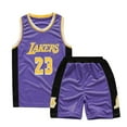 thumbnail image 1 of Lakers #23 Lebron Jersey No.23 Children's Basketball Uniform Set Kids, 1 of 3