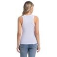thumbnail image 3 of Women's High Neck Ribbed Tank Top 2-Pack Sleeveless Racerback Slim Fit Summer Casual White/Black Shirts, 3 of 7