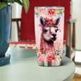 thumbnail image 4 of Llama Tumbler 20oz Cute Animal Gift for Women, Girls Who Freaking Love Llamas Lovers Flowers Perfect Birthday Christmas Valentine Wife Daughter Insulated Stainless Steel Coffee Cup with Lid, 4 of 7