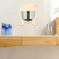 thumbnail image 3 of Wooden Makeup Mirror with Acrylic Material Beige Color for Wall Decoration and Home Use 1 Piece, 3 of 6