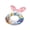 #A Blue, variant on Transparent Glitter Floral Swim Ring with Pink Mermaid Tail Float 23.2in Outer Diameter Pool Water Floating Tube