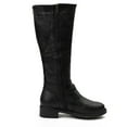 thumbnail image 5 of Women's Knee High Boots Buckle Zipper Faux Leather Warm Winter Boots Comfortable Block Heel Mid Calf Boots Fashion Elegant Outdoor Shoes Black 43, 5 of 9