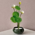 thumbnail image 5 of 10.2" Artificial Lotus Decoration Fake Flowers Vase Filler Plant Realistic Flower Simulation Flower Arrangement Home Garden Pond Aquarium Wedding Decor, 5 of 5