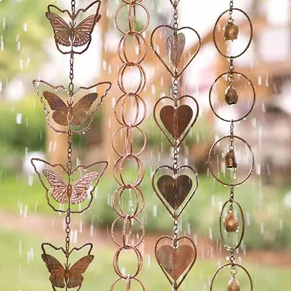 Gracefulvara Bell Metal Outdoor Rain Chain Drainage Rain Chain ...