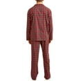 thumbnail image 3 of Hanes Men’s and Big Men’s Long Sleeve Long Leg Woven Pajama Set, 2-Piece, 3 of 3