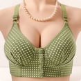thumbnail image 2 of HomeDM Front Closure Bras for Women Wireless Comfort Convenient Supportive Push Up Bralettes, Green, 44B-C, 2 of 3