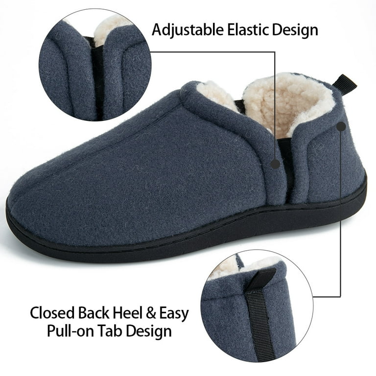Slippers for Men Cozy Memory Foam House Shoes with PlushAnti Skid