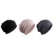 thumbnail image 1 of 3 piezas de gorro para mujer, gorro de quimio sólido elástico, turbante para cabeza BLESIY Gorra unisex Beanie Slouchy, 1 of 8
