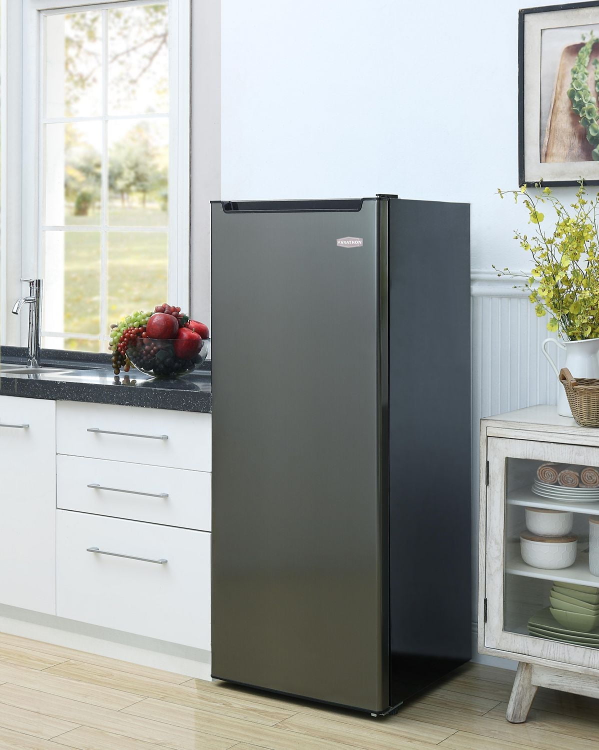 Marathon Black Steel All Refrigerator