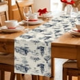 thumbnail image 5 of Nautical Ship Table Runner 72 Inches, Retro Coastal Ocean Lighthouse Mountain Map Bed Runner Dresser Scarves Tabletop for Indoor Outdoor Parties/Ceremony/Banquet, 16" x 72", 5 of 9