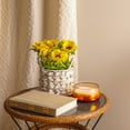 thumbnail image 4 of 10 in. Yellow Anemone Flower Bouquet in White Basket, 4 of 4