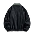 thumbnail image 6 of LYSMORA 2026 Men's Corduroy Collar Suede Utility Bomber Jacket, Multi Patch Pockets Elastic Cuff Loose Fit Windproof Street Casual Outerwear, 6 of 6