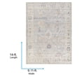 thumbnail image 4 of Livabliss x Becki Owens Marlene Vintage Medallion Area Rug,9'11" x 14',Pale Blue, 4 of 8