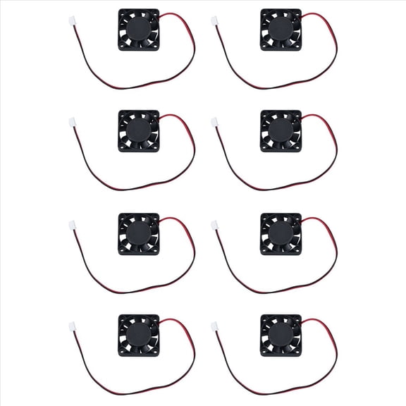 8pcs 40mm X 40mm X 10mm 4010 9 Blade Brushless DC 12V Cooling Fan,8 x DC Axial Cooling Fan,Black