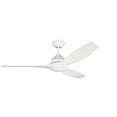 thumbnail image 4 of Ceiling Fan with Light Kit with Contemporary Inspirations 15.25 inches Tall By 60 inches Wide-White Finish-White Blade Color Bailey Street Home, 4 of 7