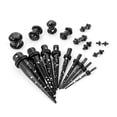 thumbnail image 3 of 36 Piezas de Acrílico Tapones para Oídos Kit de Estiramiento de Camilla Negro Sunnimix, 3 of 8