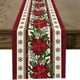 thumbnail image 1 of Camino de mesa navideño de 33 x 183 cm para decoración de cocina, cenas, fiestas de cumpleaños, decoración del hogar, camino de mesa de poliéster., 1 of 6