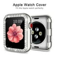 thumbnail image 6 of Antank Apple Watch Band with Case for Series 7 41mm Women Double Bling Crystal Diamonds Rhinestone Bumper Wrist Strap, 6 of 9