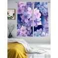 thumbnail image 4 of Spring Purple Hydrangea Sheer Curtains 72 Inches Long 2 Panels Set, Window Sheer Curtains for Living Room/Bedroom, Country Flowers Garden Plants Light Filtering Rod Pocket Curtain 52''x72''x2, 4 of 8