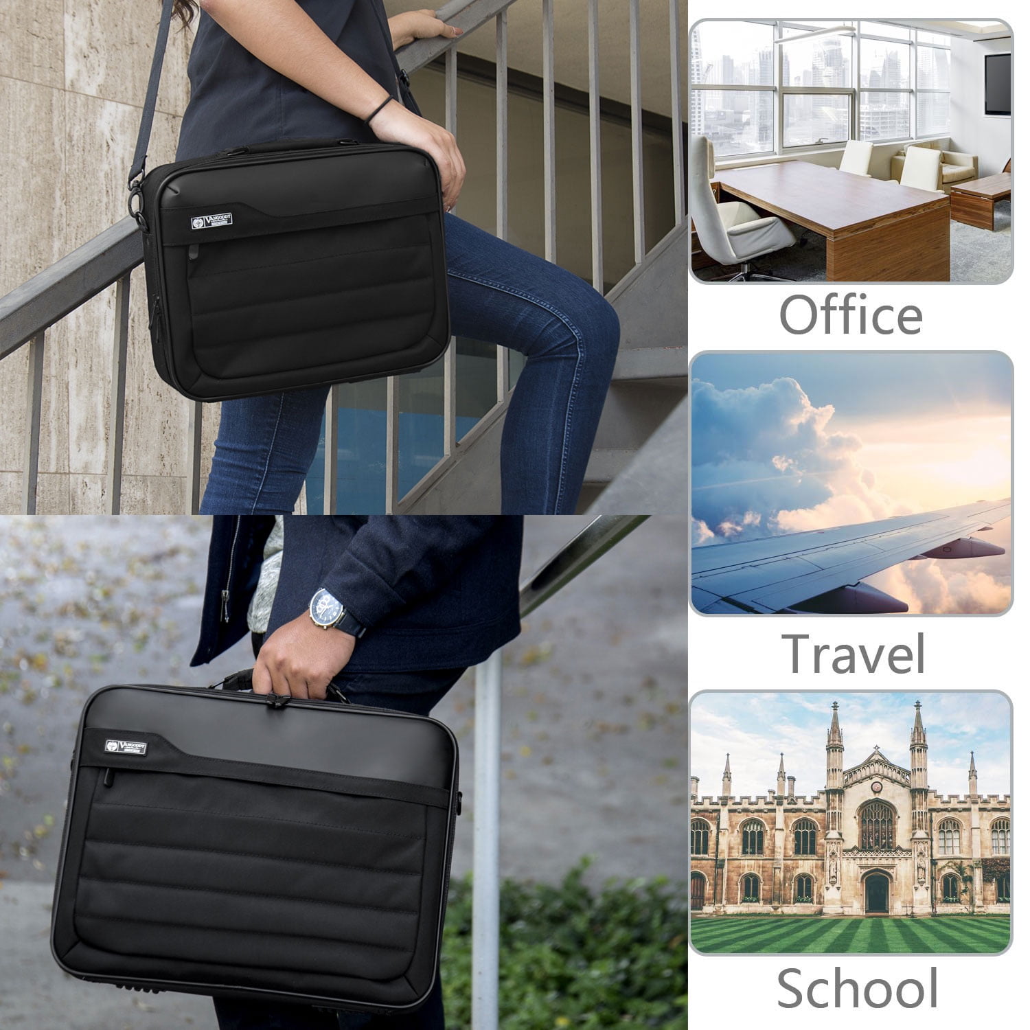 Laptop Messenger Bag 11.6 12 13 Inch Waterproof Shoulder Bag Travel Briefcase School Bag for Men