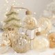 thumbnail image 2 of 6 bolas navideñas transparentes de 8 cm para mascotas con cuerda de lino dorada, colgantes para árbol de Navidad, decoración para el hogar, 2 of 5