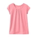 thumbnail image 5 of Camiseta Plegada de Color Sólido Estilo de Vestido de Verano de Manga Corta para Niños con Cuello Redondo Y Detalle Encofrado, Punto Suave Transpirable para Niños Primavera Y Uso Diario, 5 of 7