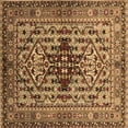 thumbnail image 1 of Ahgly Company Indoor Square Oriental Brown Industrial Area Rugs, 7' Square, 1 of 4