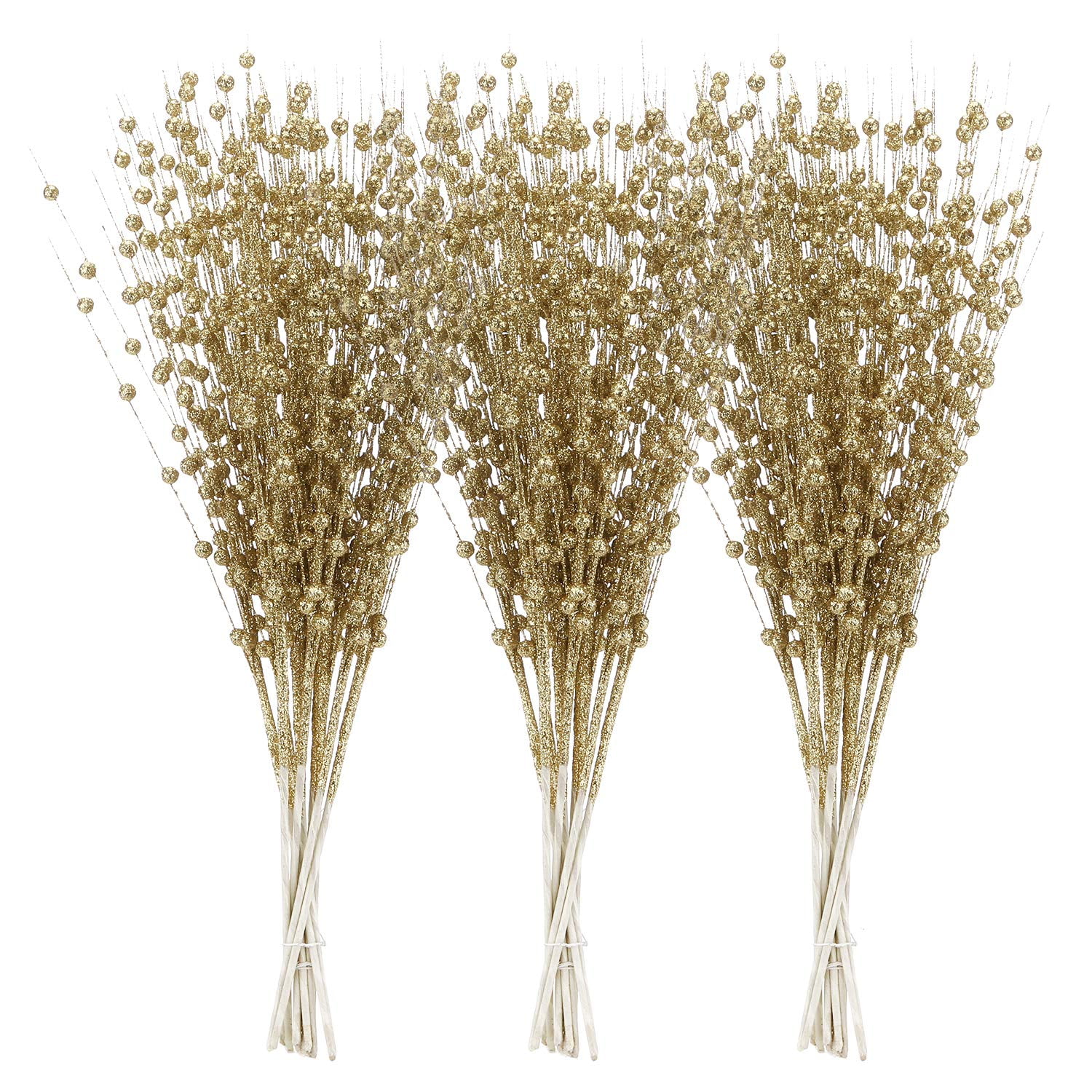 50 Pcs Christmas Tree Picks & Sprays - Glitter Red & White Curly Stems For Holiday Decor, 13.4 Inches - View #4
