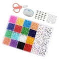 thumbnail image 1 of Spacer Beads Jewelry Making Girls Colorful Handmade Necklace Letter Beads Crafting Set, 1 of 9