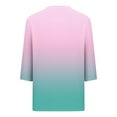 thumbnail image 5 of Lmnyox Women's Fashion Shirts 3/4 Sleeve V Neck Casual T Shirts 2025 Spring Summer Loose Trendy Blouse Tops, 5 of 7