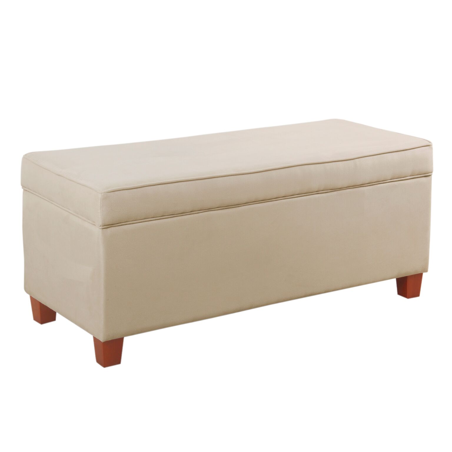 HomePop End of Bed Storage Bench, Cream - image 3 of 6