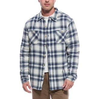 Slate & Stone mens Brushed Shirt Jacket, XL, Blue - Walmart.com