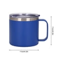 thumbnail image 4 of Billuyoard Taza portátil de acero inoxidable con tapa de asa, Camper, taza para beber leche aislada al vacío, botella para acampar, hogar, coche al aire Mostrada Azul Billuyoard HA010518-03B, 4 of 6