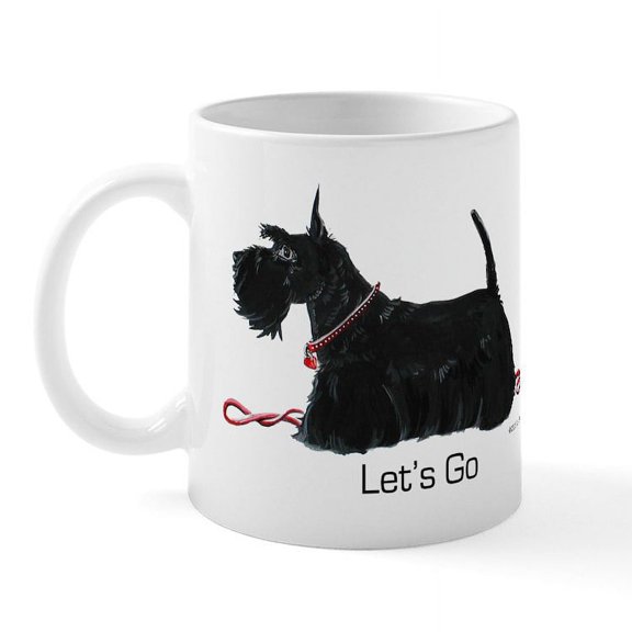CafePress - Scottie Let's Go! Mug - 11 oz Ceramic Mug - Novelty Coffee Tea Cup