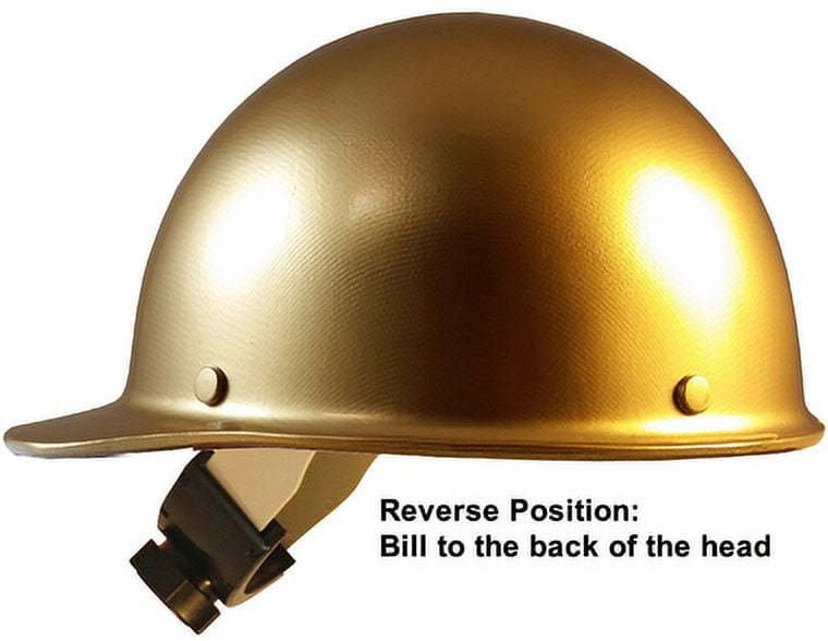 MSA Skull Guard Hard Hat - Fiberglass Cap Style With Swing Suspension - Custom Gold