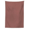 thumbnail image 2 of Retro Outdoor Tablecloth, Curvy Wavy Lines Simplistic Pattern on Dark Red Background Vintage Twist Tile, Decorative Washable Fabric Picnic Table Cloth, 58 X 84 Inches,Burgundy White, by Ambesonne, 2 of 2