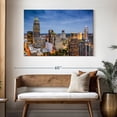 thumbnail image 3 of Elephant Stock Charlotte Uptown Skyline Wall Art - Horizontal Canvas Wall Art - Living Room Wall Decor - Places Canvas - Blue And Gray Decor - 48" x 32", 3 of 8