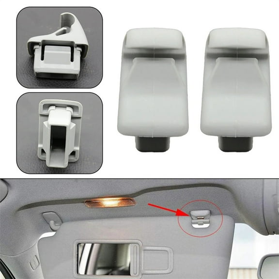 Acaigel 2PCS Sun Visor Holder Clip Grey Mr654343 for Mitsubishi Lancer Outlander Sport Asx