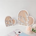thumbnail image 7 of Heart-shaped Carved Wooden Wall Hanging, 3D Hollow Love Sign Ornament for Home Desk Shelf Decor, White Farmhouse Decorative Pendant, Small Size S, 7 of 7