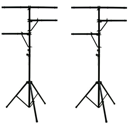 (2) Pro Audio DJ Multi Arm 8 Bolt Lighting 12 Foot Tripod Light Stand