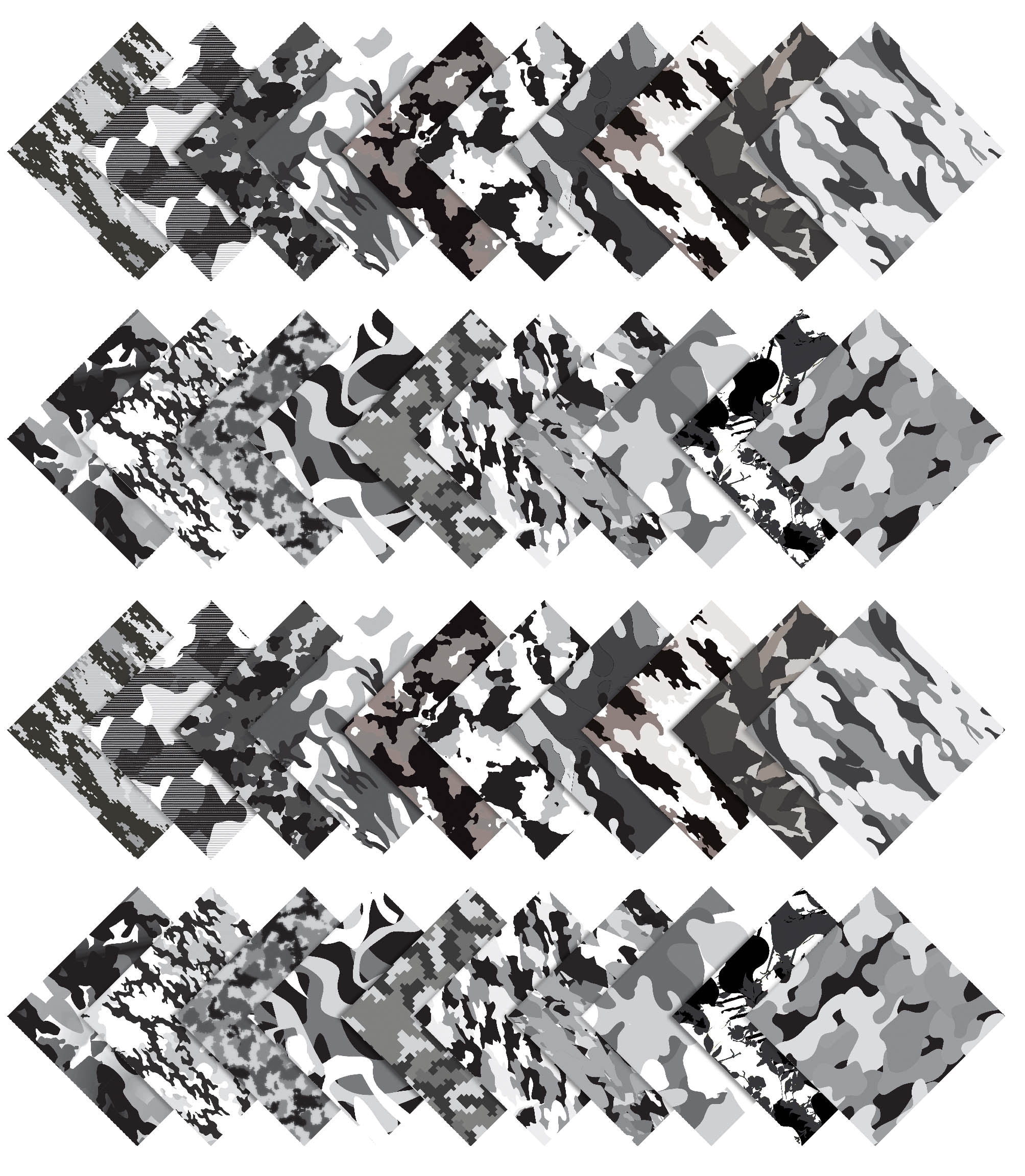 Soimoi 40Pcs Tie Dye Print Precut Fabrics Strips Roll Up 1.5x42inches Cotton Jelly Rolls For Quilting - Black